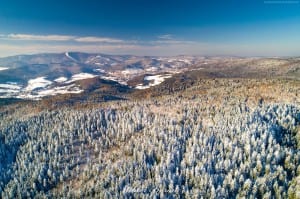 Beskid Sądecki z lotu ptaka 