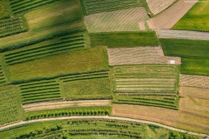Pola i pastwiska w Beskidzie Wyspowym - Fotografia lotnicza 