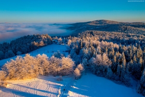 Przełęcz Gromadzka zima 