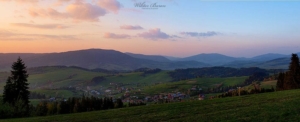 Panorama z Gorców na Beskid Wyspowy  