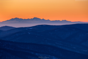 Widok na Tatry z Bieszczadów