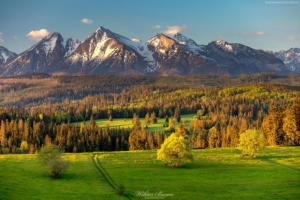 Widok z łąk Łapszanki na Tatry Bielskie