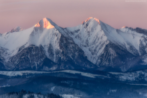 Widok z Wysokiego Wierchu na Tatry