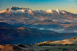 Widok na Tatry z Wysokiego Wierchu