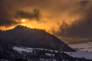 Widok z Wysokiego Wierchu na Pieniny