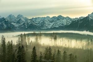 Widok na Tatry Wysokie z Głodówki