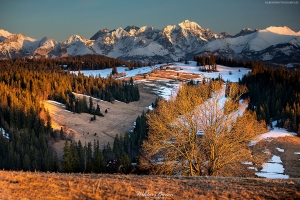 Widok na Tatry Wysokie z Gliczarowa 