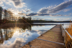 Molo nad Jeziorem Hańcza w Błaskowiźnie