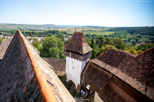 Widok z wieży kościelnego w Vscri