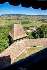 Widok z wieży kościelnego w Vscri