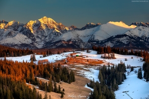 Widok na Tatry Wysokie z Gliczarowa 