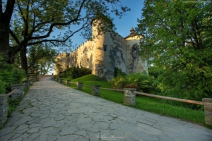 Widok na zamek w Niedzicy od strony bramy wjazdowej